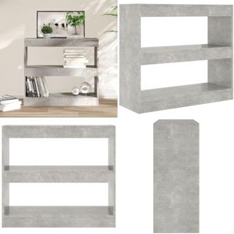 vidaXL Libreria/Divisorio Grigio Cemento 80x30x72 cm - Divisorio - Armadio