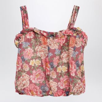 Chlo&eacute; Cotton and silk floral-pattern top