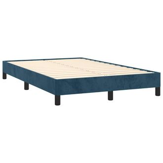 vidaXL Estructura De Cama Sin Colch&oacute;n Terciopelo Azul Oscuro 120x190cm Vidaxl