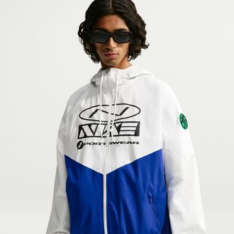 Nike Mens Windrunner Storm-FIT Graphic Jacket in White | IM5596-121