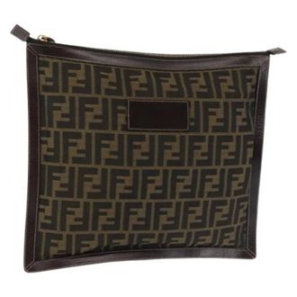 Fendi Clutch in tela Pre-owned - - Pre-owned - Donna - Marrone - ONE SIZE