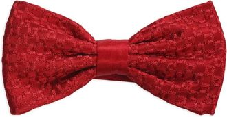 Stefano Ricci Vlinderdas met geruit jacquard - Rood