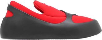 Ferragamo Lunar Slip-On Sneakers - Heren - Sneakers - Rood - 42 EU - Polyester - Schoenen