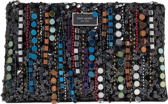 Kate Spade New York Kate Spade New York Nova Crystal Embellished Suede Clutch