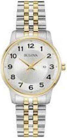Bulova Classic Quartz Silver Dial Ladies Watch 98M139