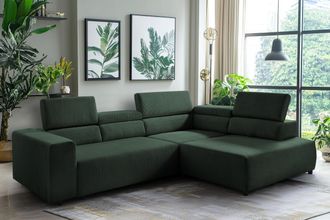 Exxpo Sofa Fashion Ecksofa »VITTORIO mit Komfortfunktionen, bequem und modern, Cord, L-Form« inkl. Kopfteil- und Sitztiefenverstellung, wahlweise mit Bettfunktion