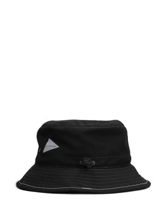 And Wander logo-print bucket hat - unisex - Cotton/Polyester - One Size - Black