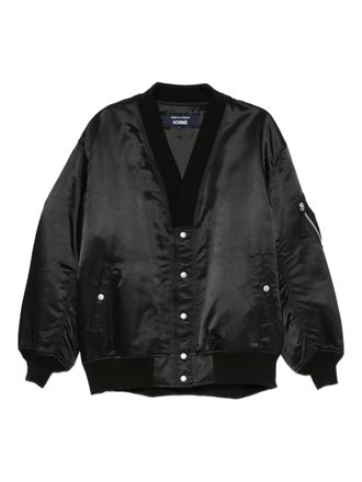 Comme Des Garçons Bomber in raso - Nero