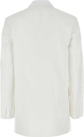 Valentino Garavani Womens Cotton Blazer White Exteiror Blazers