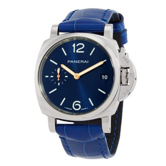 Officine Panerai Pre-owned Panerai Piccolo Due Blue Sun-brushed Dial Ladies Watch PAM01273