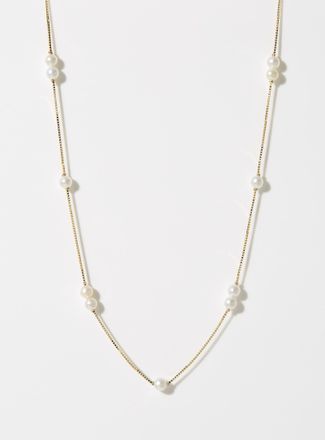 Poppy Finch Womens Myriad of pearls station chain