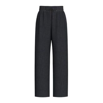 Emme Di Marella Wide Trousers, female, Blue, Size: 2XS Fingere Wide Trousers