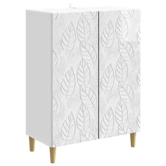 vidaXL Aparador Blanco Brillante 66 X 34,5 X 90 Cm Vidaxl