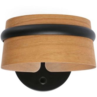 Faro Barcelona Faro Loop - Applique LED per interni Nero, Legno