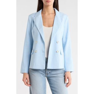 Vince Camuto Double Breasted Jacket in Sky at Nordstrom, Size 00P