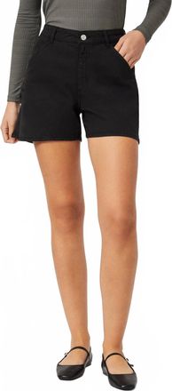 Mavi Kylie Luxe Twill Shorts In Black