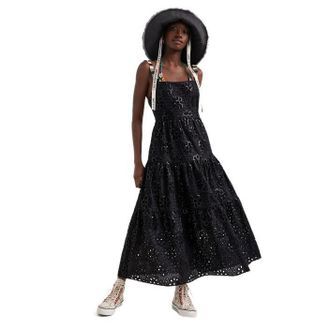 Desigual Dames Midi-jurk Zwart 357732