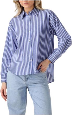 Moves Dames, Blouses & Shirts, Blauw, Maat: S