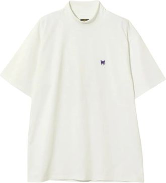 Needles T-shirt met geborduurd logo - Wit