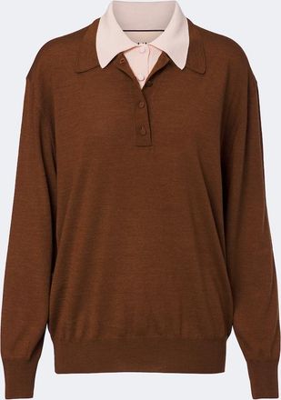 Plan C Pullover polo in lana