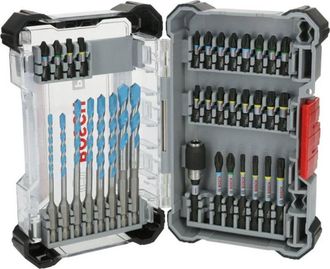 Bosch Inserti per avvitatori a percussione pro e set di punte multi-costruzione, 35 pezzi. Bosch 2608522518