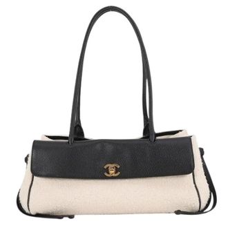 Chanel Pre-owned Vintage Schoudertas - Dames - Pre-owned - Beige - Maat: ONE Size Leer