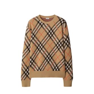 Burberry Check Woll Mischpullover