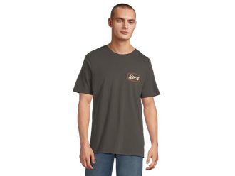 Rvca Sign Post Short Sleeve Mens T Shirt Black : 2XL, Cotton