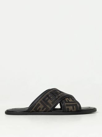 Fendi Sandalo Fendi in tessuto jacquard e pelle