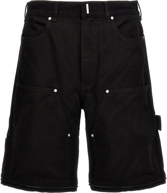 Givenchy Zip-Off Carpenter Denim Cargo Pants - Black