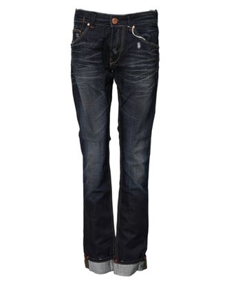 Acht Washed Cotton Mid Waist Fla Womens Jeans