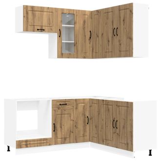 vidaXL Unidad De Cocina Kalmar 8 Uds. Roble Artisan Vidaxl