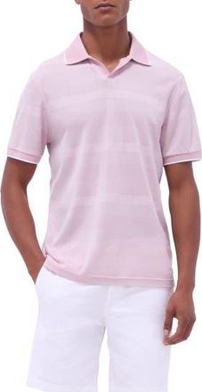 Bugatchi Tipped Johnny Collar Polo in Dusty Pink at Nordstrom Rack, Size Xx-Large