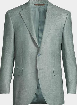 Canali Lux Solid Diagonal Weave Sportcoat