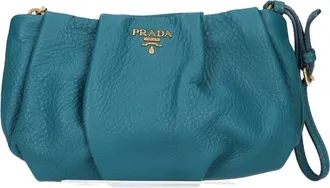 Prada Turquoise Leather Pouch (Pre-Owned)