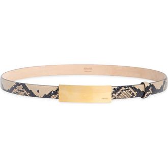 Khaite Berlin Leather Belt in Taupe at Nordstrom, Size 100