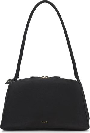 Alaia Le Bouledogue Schoudertas - Dames - Schoudertassen - Zwart - ONE Size - Leer - Tassen
