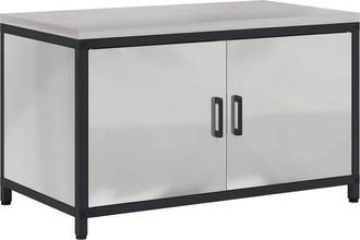 vidaXL Gabinete de Almacenamiento para Cocina con estante Plateado vidaXL