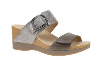 Dansko Womens Shannon Wedge Slide Sandal In Pewter/taupe