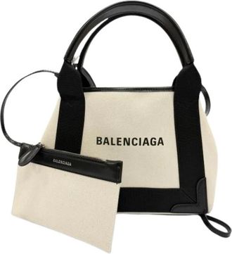 Balenciaga Pre-owned Vintage Schoudertas - Dames - Vintage Shopper - Beige - ONE Size - Leer - Vintage
