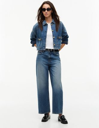 Tommy Hilfiger Womens High-Rise Modern Wide Leg Jean - Medium Wash - 00
