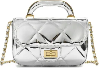Tiffany & Fred Metallic Quilted Leather Top Handle Crossbody