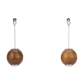 Jacquemus Les Grandes Boucles Nodo - Dames - Oorbellen - Bruin - ONE Size - Accessoires
