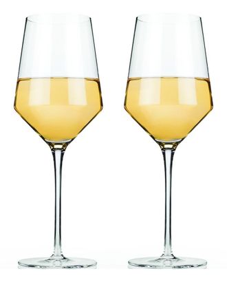 Viski Raye Set of 2 Crystal Chardonnay Glasses