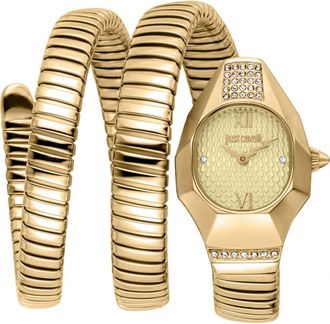 Just Cavalli Womens JC1L397M0035 Ladies Signature Snake Lunara Watch - Gold