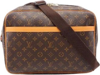 Louis Vuitton Pre-owned Reporter GM Monogram Schoudertas - Dames - Vintage Schoudertas - Bruin - ONE Size - Leer - Vintage