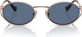 Miu Miu Sunglasses Mu52 Y Zvf1 V1 Gold/Dark Blue Women