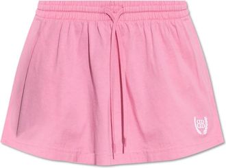 Balenciaga Korte Broeken, Dames, Roze, M, Katoen, Shorts met vintage-effect