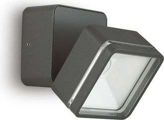 Ideal Lux Ideal Lux - Omega Square Single Spotlight Anthracite IP54 4000K