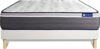 Actisom Somier Blanco + Colch&oacute;n Con Espuma Viscoel&aacute;stica 160 X 200